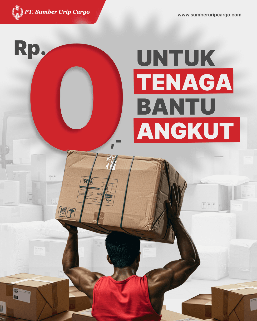 Rp. 0 Untuk Tenaga Bantu Angkut!